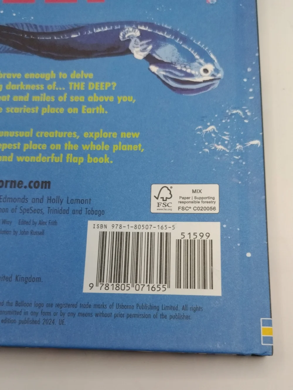 Extreme Planet: The Deep A Lift A Flap Book About Ocean Creatures NEW